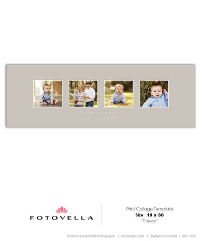 Print Collage Template - Fine Art Wrap Template - Tribeca 10x30 - 1324