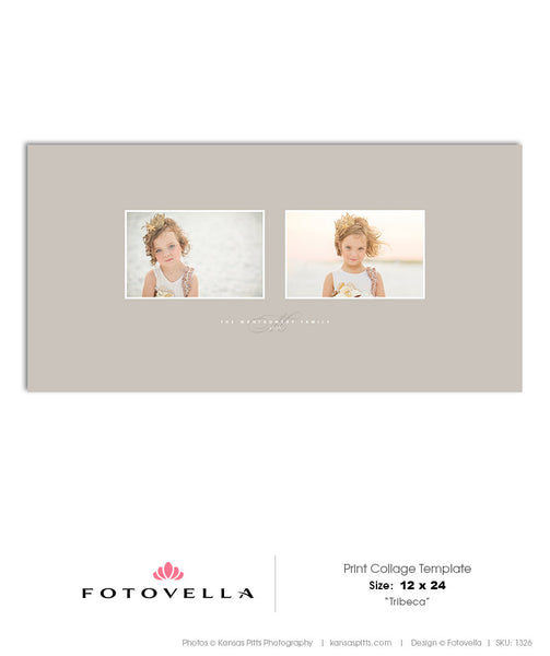 Print Collage Template - 12X24 Fine Art Print Template - Tribeca - 1326