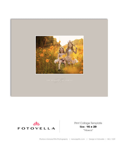 Print Collage Template - 16X20 Horizontal - Tribeca - 1328