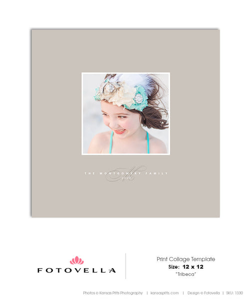 Square 12x12 Print Collage Template - Tribeca - 1330