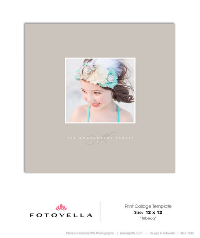 Square 12x12 Print Collage Template - Tribeca - 1330
