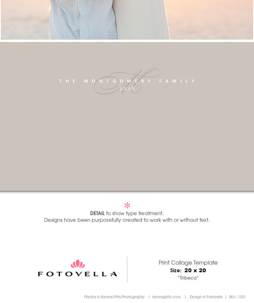 Square 20X20 Print Collage Template - Tribeca - 1331