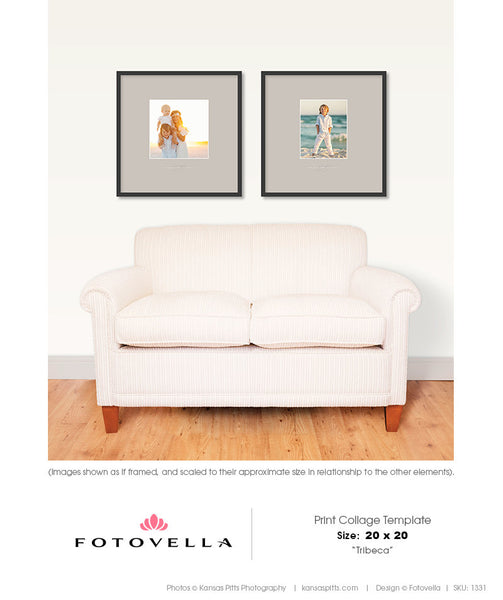 Square 20X20 Print Collage Template - Tribeca - 1331