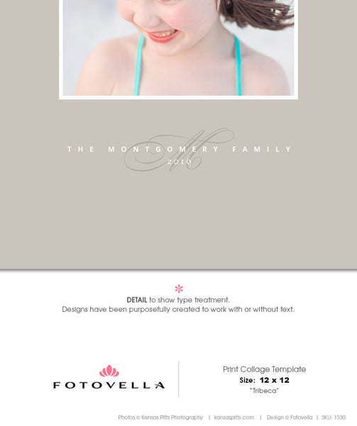 Square 12x12 Print Collage Template - Tribeca - 1330