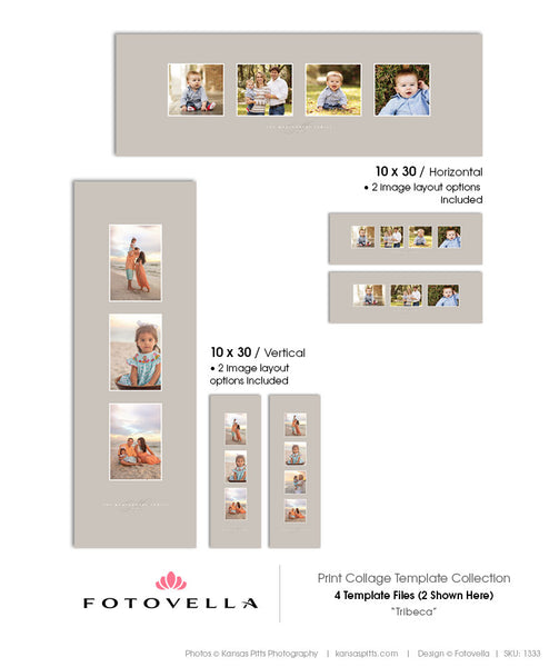 Print Collage Templates - 4 Piece Collection Tribeca - 1334