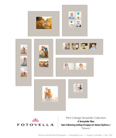 Print Collage Templates - Eight Piece Tribeca Collection - 1332
