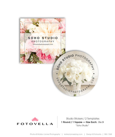 Photography Sticker Templates - Photography Branding & Packaging Set - SOHO Studio - 1368