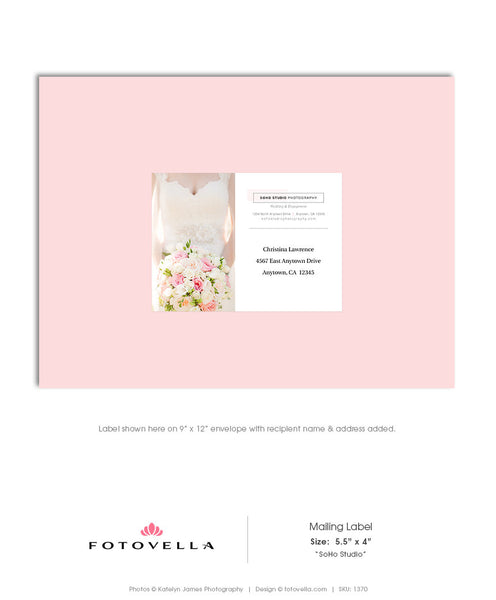 Photography Marketing Template - Mailing Label - SOHO Studio - 1370