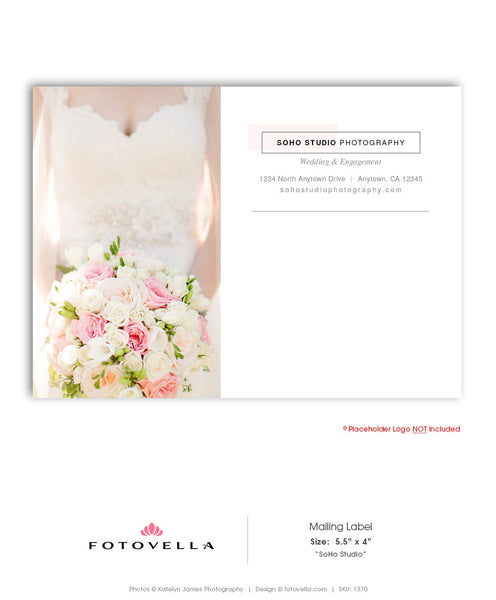 Photography Marketing Template - Mailing Label - SOHO Studio - 1370