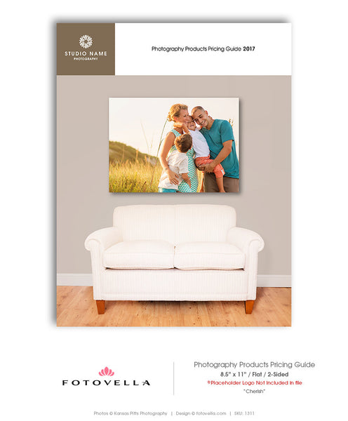 Price List Template - Pricing Guide - Photography Print Products - CHERISH - 1311