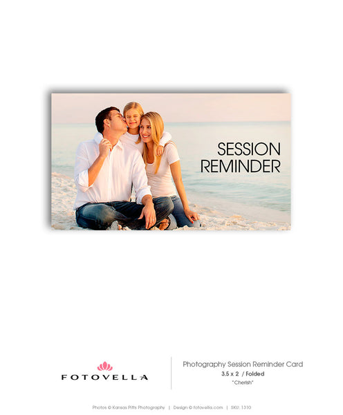 Photo Session Reminder Card Folded - CHERISH - 1310