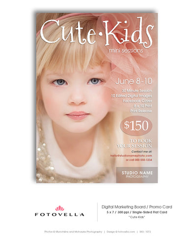 Mini Session Promo Card - Photography Marketing Template - 1072