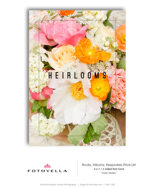 Photography Price List Template - Albums Price List - 5x7 - SOHO STUDIO - 1382