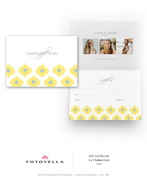 Photographer Gift Certificate Template - Photography Marketing - 1044