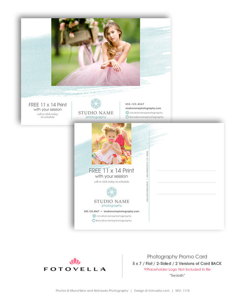 Photography Marketing Promo Card - Post Card Template - 1118