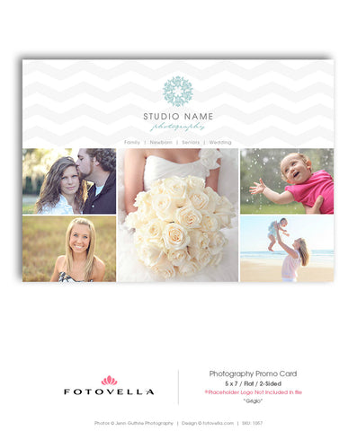 Photography Marketing Postcard Template - 5x7 Promo Card - GRIGIO - 1057