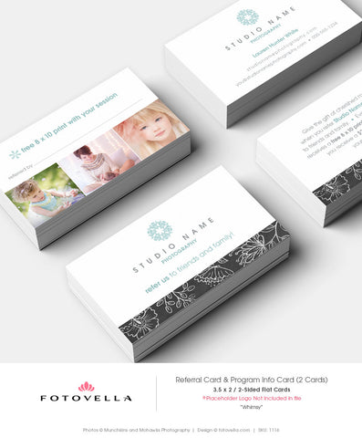 Photography Referral Card Photoshop Template - 1116
