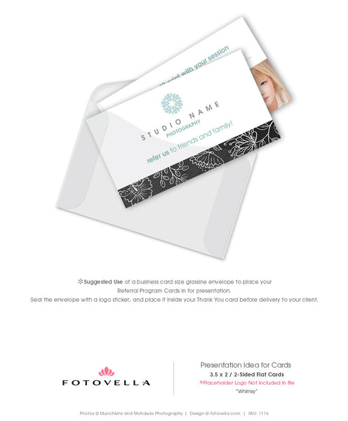 Photography Referral Card Photoshop Template - 1116