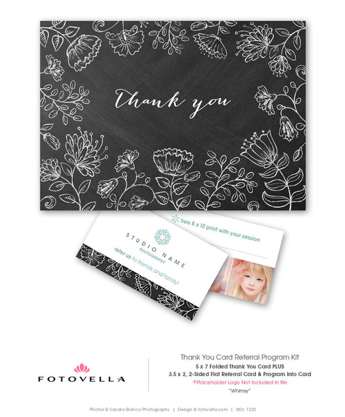 Photography Referral Template Thank You Card Promo Kit - 1220