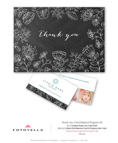 Photography Referral Template Thank You Card Promo Kit - 1220