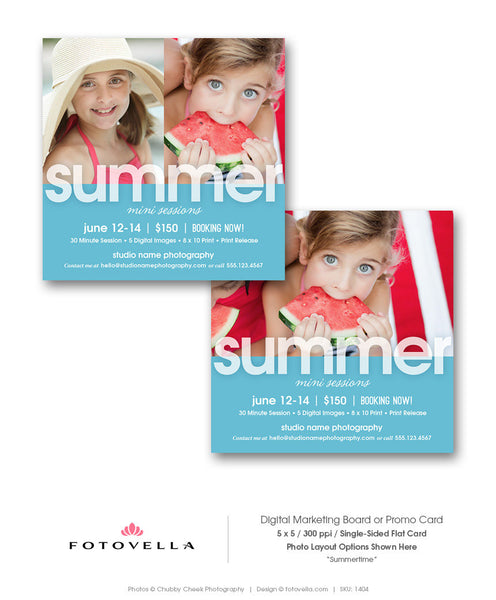 Photography Marketing Set - Summer Mini Session Marketing Set - SUMMERTIME - 1408