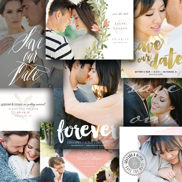 Save The Date Template - 8 Card Bundle - 1403
