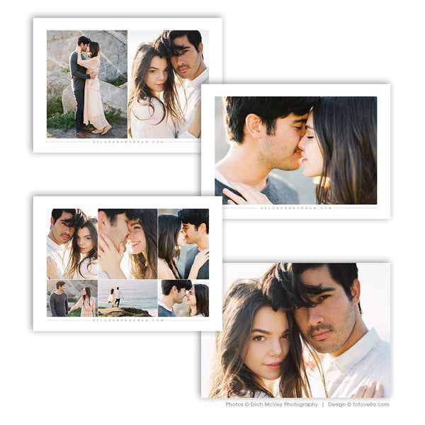 Save The Date Template - 5x7 Photo Card Photoshop Template - DYLAN & HANNAH - 1389