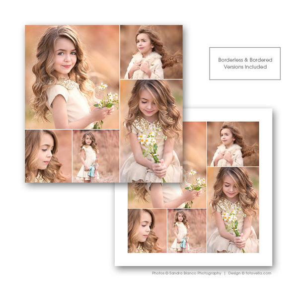Photo Collage Template - Square Photo Collage - SIMPLICITY 48 SQUARE - 48 Piece Super Pack - 1447