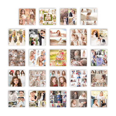Photo Collage Template - Square Photo Collage - SIMPLICITY 48 SQUARE - 48 Piece Super Pack - 1447