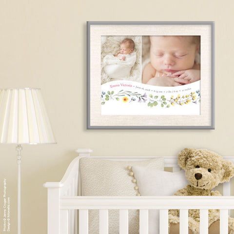 Storyboard Template - 16x20 Photo Collage -  Baby Love Newborn Birth Story Collage - BABY EMMA - 1476