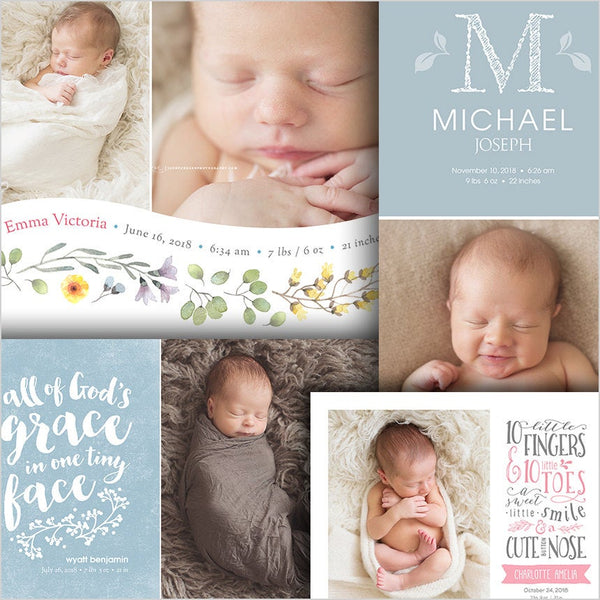 Storyboard Template - Newborn Photo Collage - Baby Love - 4 Piece Bundle - 1479
