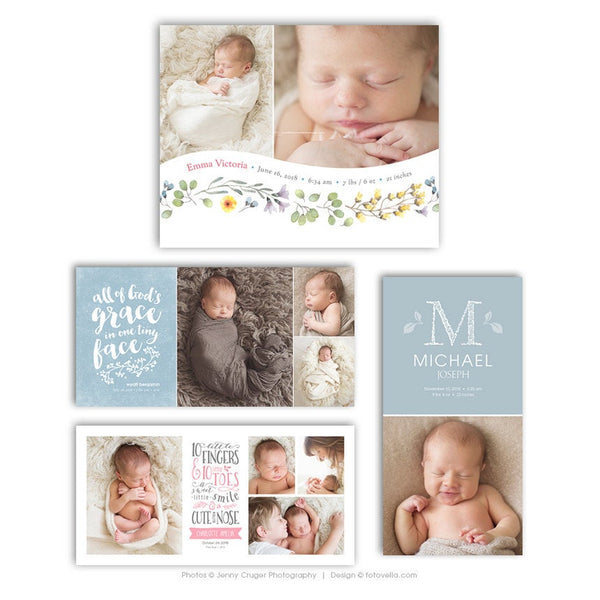 Storyboard Template - Newborn Photo Collage - Baby Love - 4 Piece Bundle - 1479