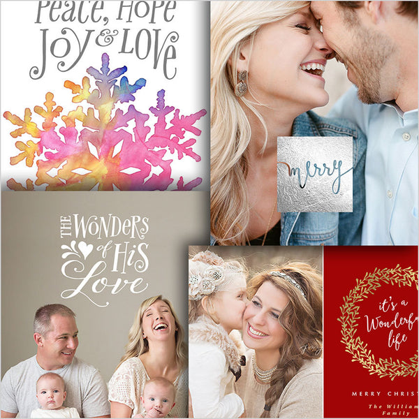 Holiday Card Templates Bundle for Photographers - 4 Card Bundle - 1491