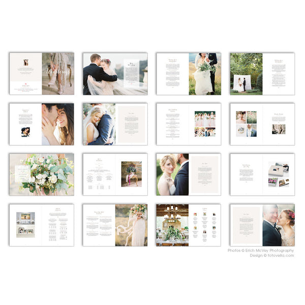Wedding Photography Studio Magazine, Wedding Photographer Client Welcome Guide,  Photography Marketing Photoshop Template | 1494