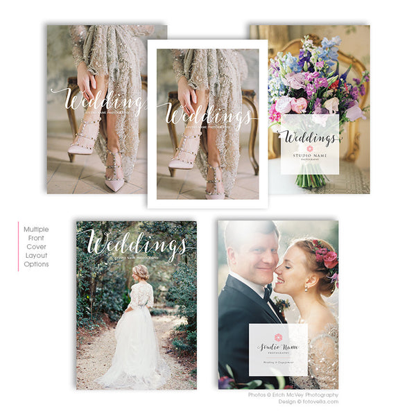 Wedding Photographer Marketing Template - Folded Wedding Photography Promo Card - 5x7 Vertical - BLISS - 1495