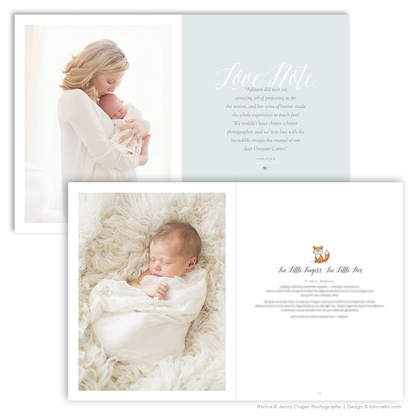 Newborn Photography Marketing Magazine Promotional Brochure Template - BABY LOVE - 1496
