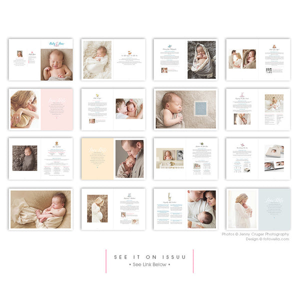 Newborn Photography Marketing Magazine Promotional Brochure Template - BABY LOVE - 1496