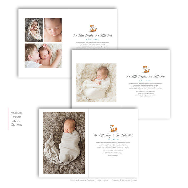 Photography Marketing Promo Card - Folded Promo Card - 5x7 - Newborn Photographer - 1499