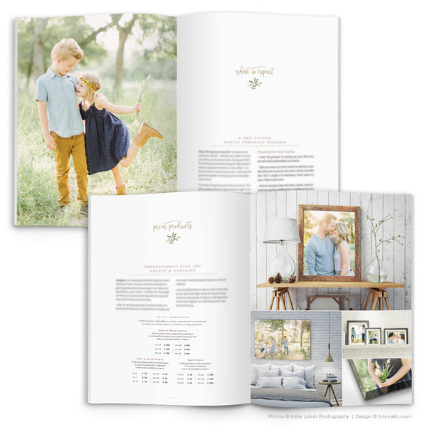 Photography Marketing Brochure - Portrait Photography Marketing Magazine - JOY - 1510