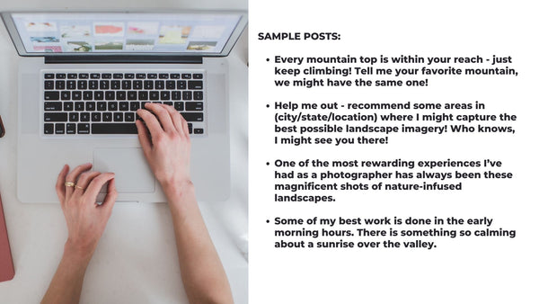 Landscape Photography Social Media Content *Copy-Paste-Post* - 31 Posts Already done for you!