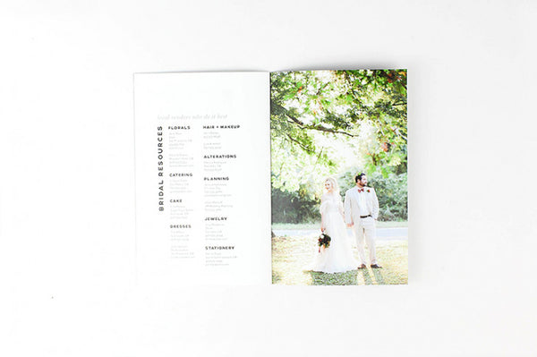 Minimal Mini Wedding Marketing Magazine