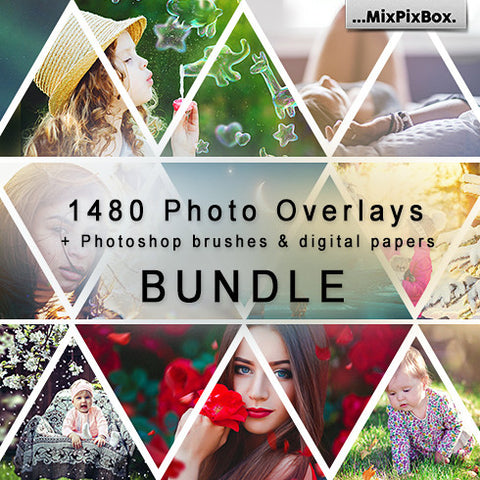 1400+ Photo Overlays, Night Sky Overlays, Digital Backgrounds, Brushes + More!