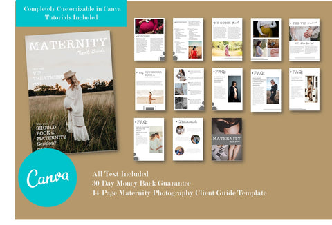 Maternity Client Guide for Canva | Maternity Welcome Packet | Canva Template