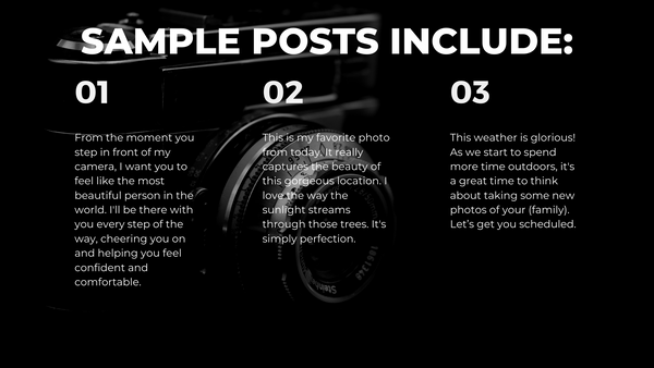 *NEW IN 2022* May Social Media Content for Photographers *Copy-Paste-Post*  Photography Captions