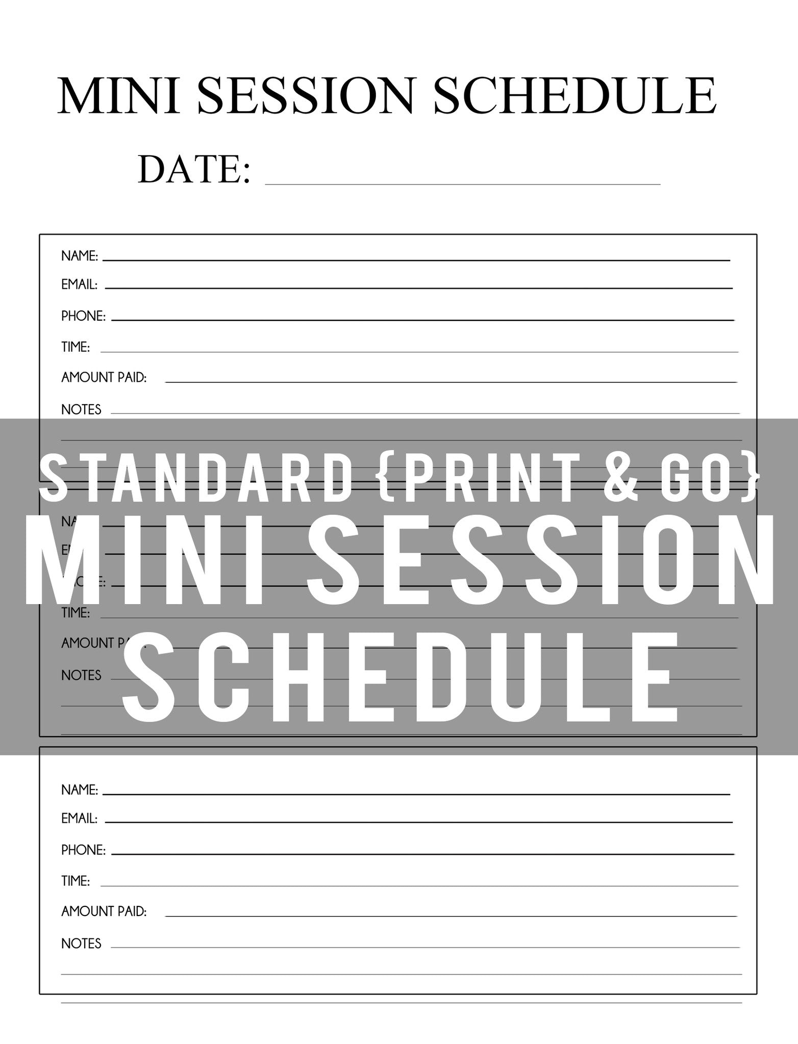 Free Mini Session Schedule, Mini Session Planner - BP4U Photographer ...