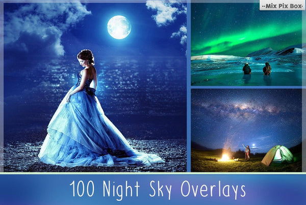 1400+ Photo Overlays, Night Sky Overlays, Digital Backgrounds, Brushes + More!