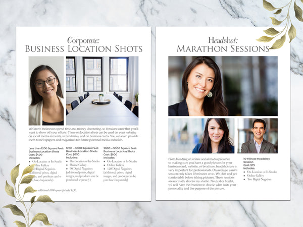 66 Prewritten Photographer Pricing Template Pages