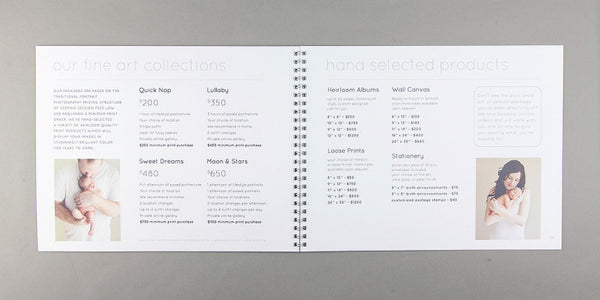 Modern Newborn Marketing Catalog