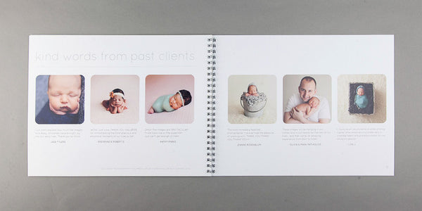 Modern Newborn Marketing Catalog