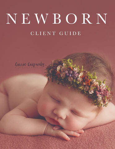 Newborn Photography Client Guide | Newborn Welcome Packet Template | PSD Template